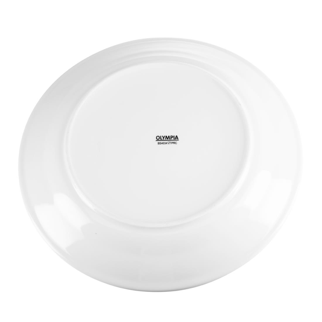Olympia Whiteware Borden Met Brede Rand 31cm (6 Stuks)