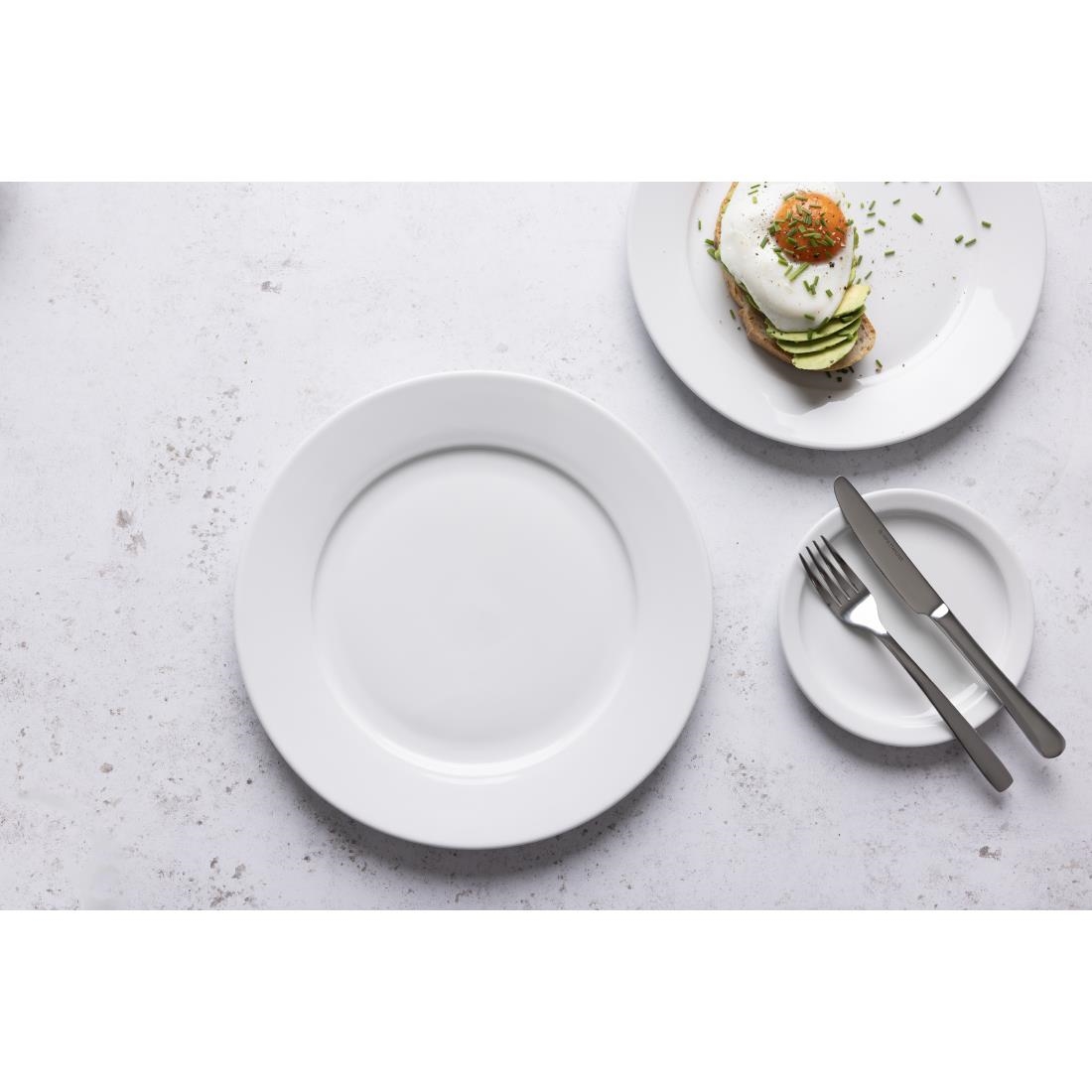 Olympia Whiteware Borden Met Brede Rand 31cm (6 Stuks)