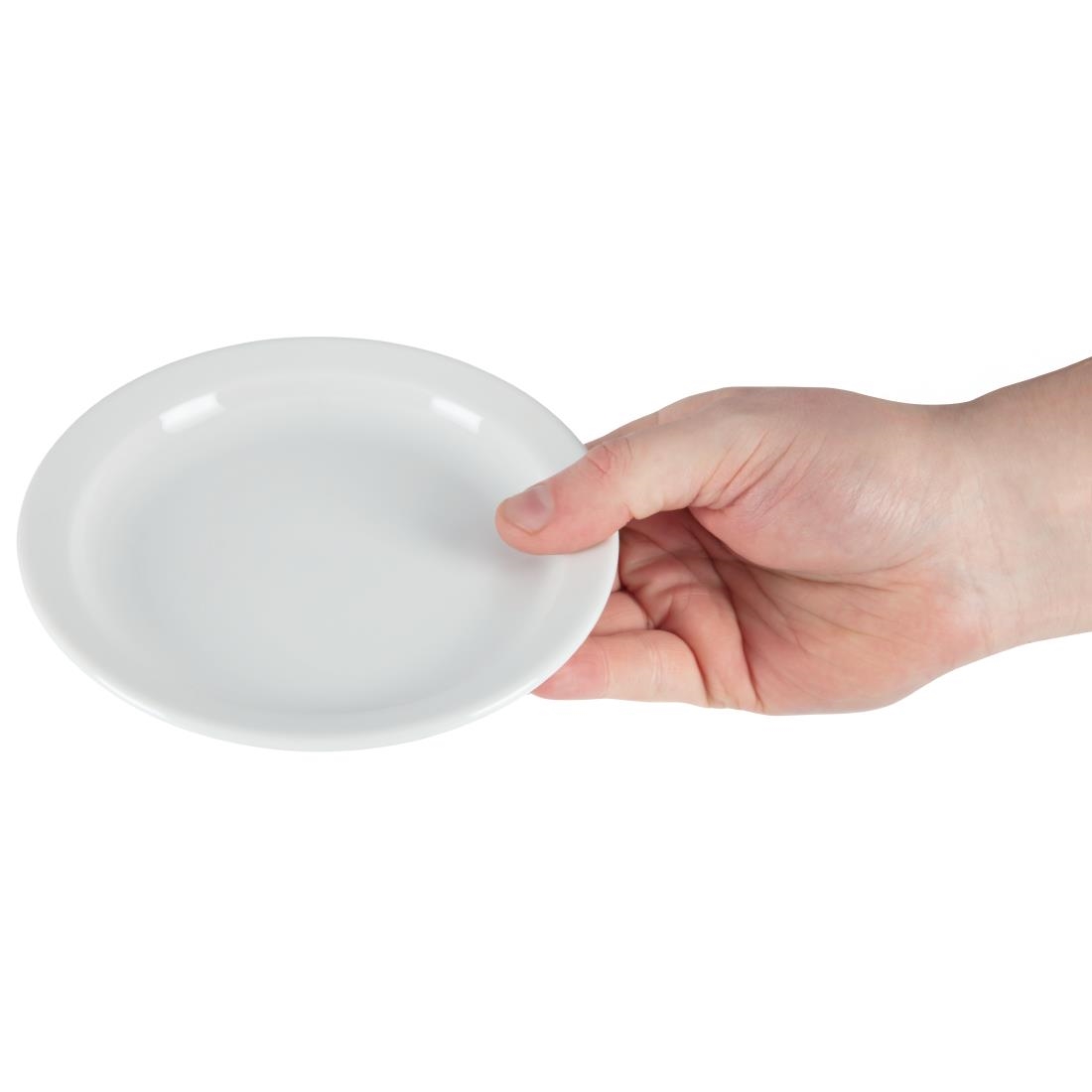 Olympia Whiteware Borden Met Smalle Rand 15cm (12 Stuks)