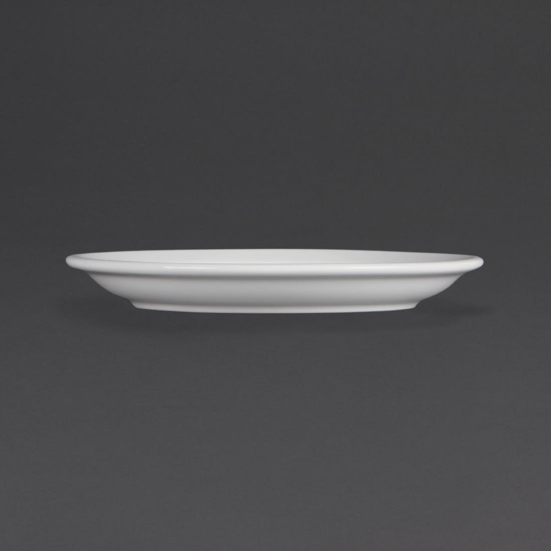 Olympia Whiteware Borden Met Smalle Rand 18cm (12 Stuks)