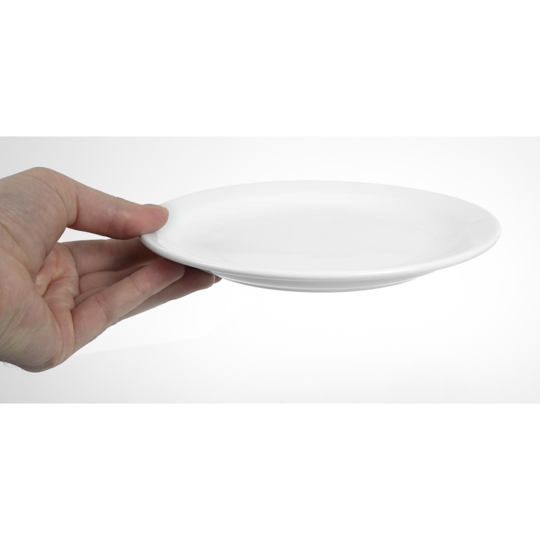 Olympia Whiteware Borden Met Smalle Rand 20,2cm (12 Stuks)