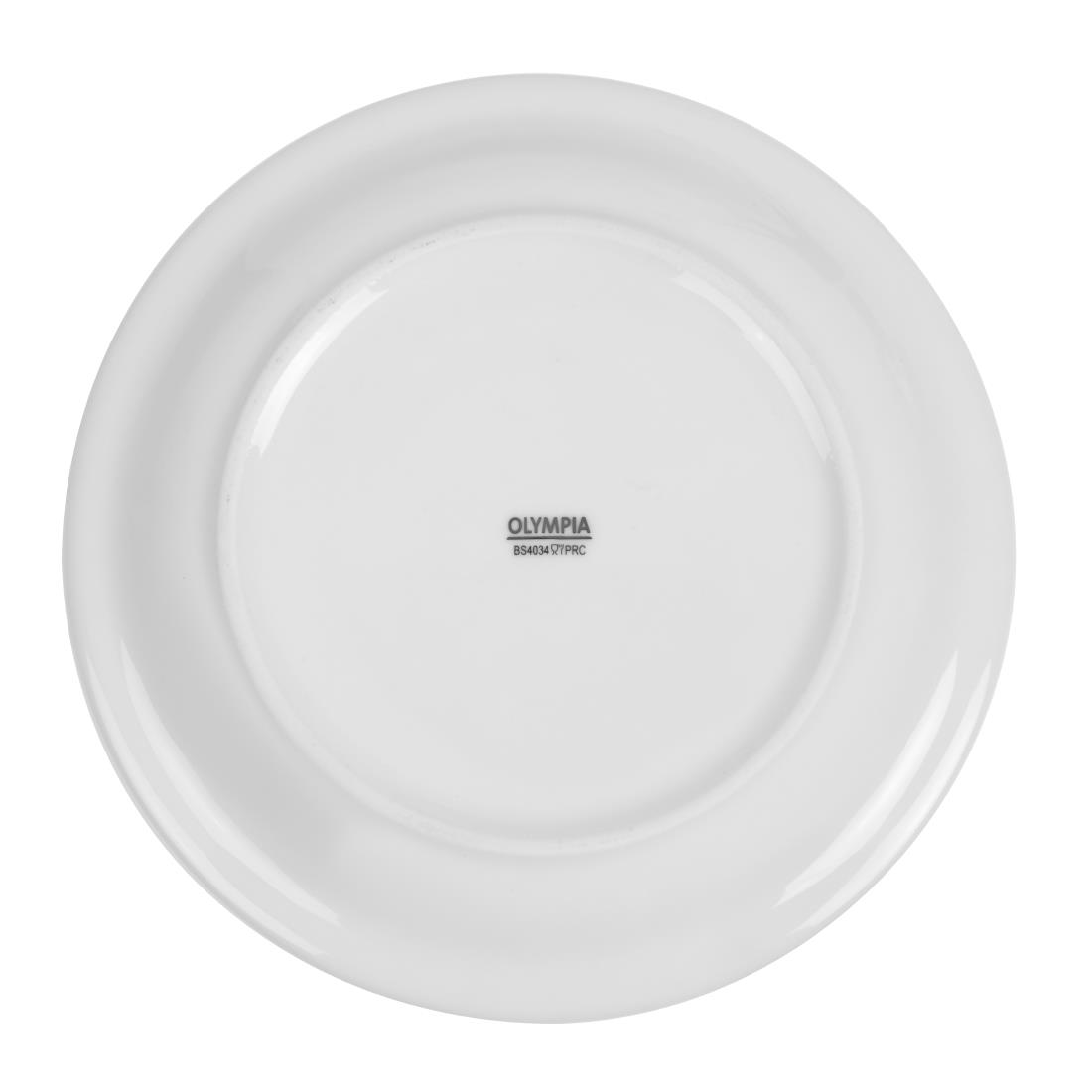 Olympia Whiteware Borden Met Smalle Rand 20,2cm (12 Stuks)
