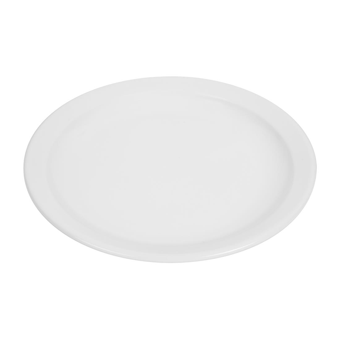 Olympia Whiteware Borden Met Smalle Rand 25cm (12 Stuks)