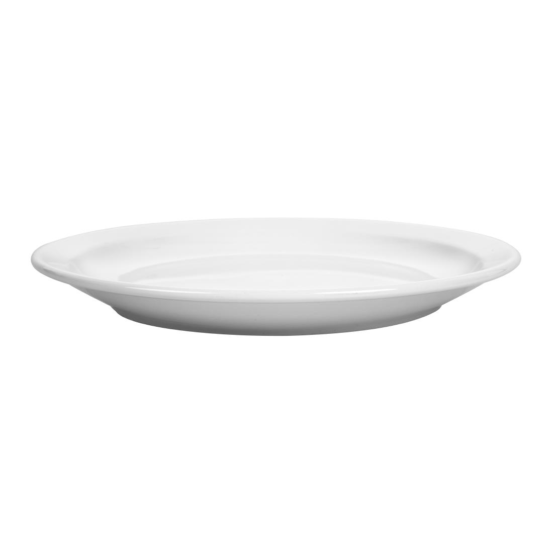 Olympia Whiteware Borden Met Smalle Rand 25cm (12 Stuks)