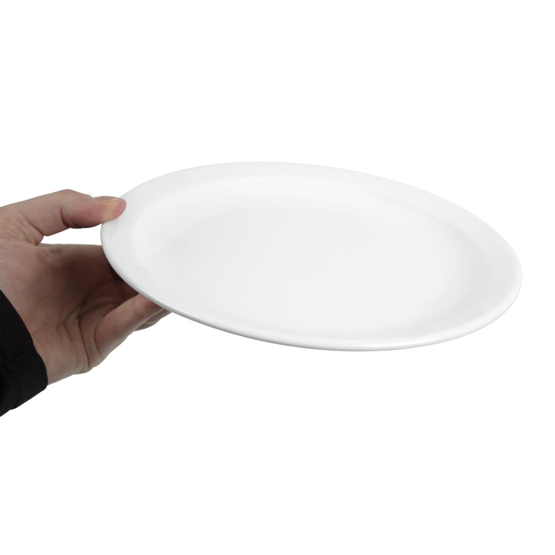 Olympia Whiteware Borden Met Smalle Rand 25cm (12 Stuks)