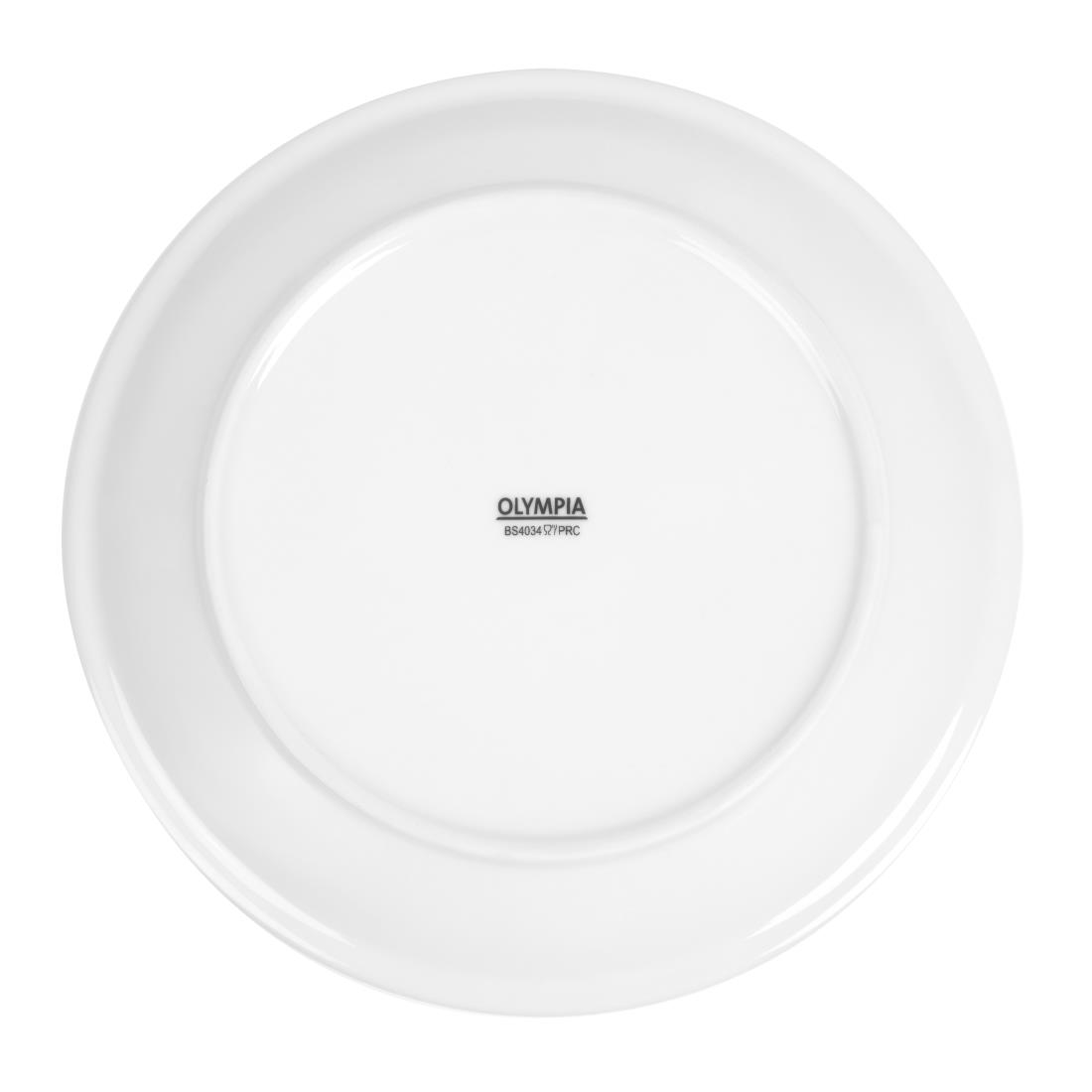 Olympia Whiteware Borden Met Smalle Rand 25cm (12 Stuks)