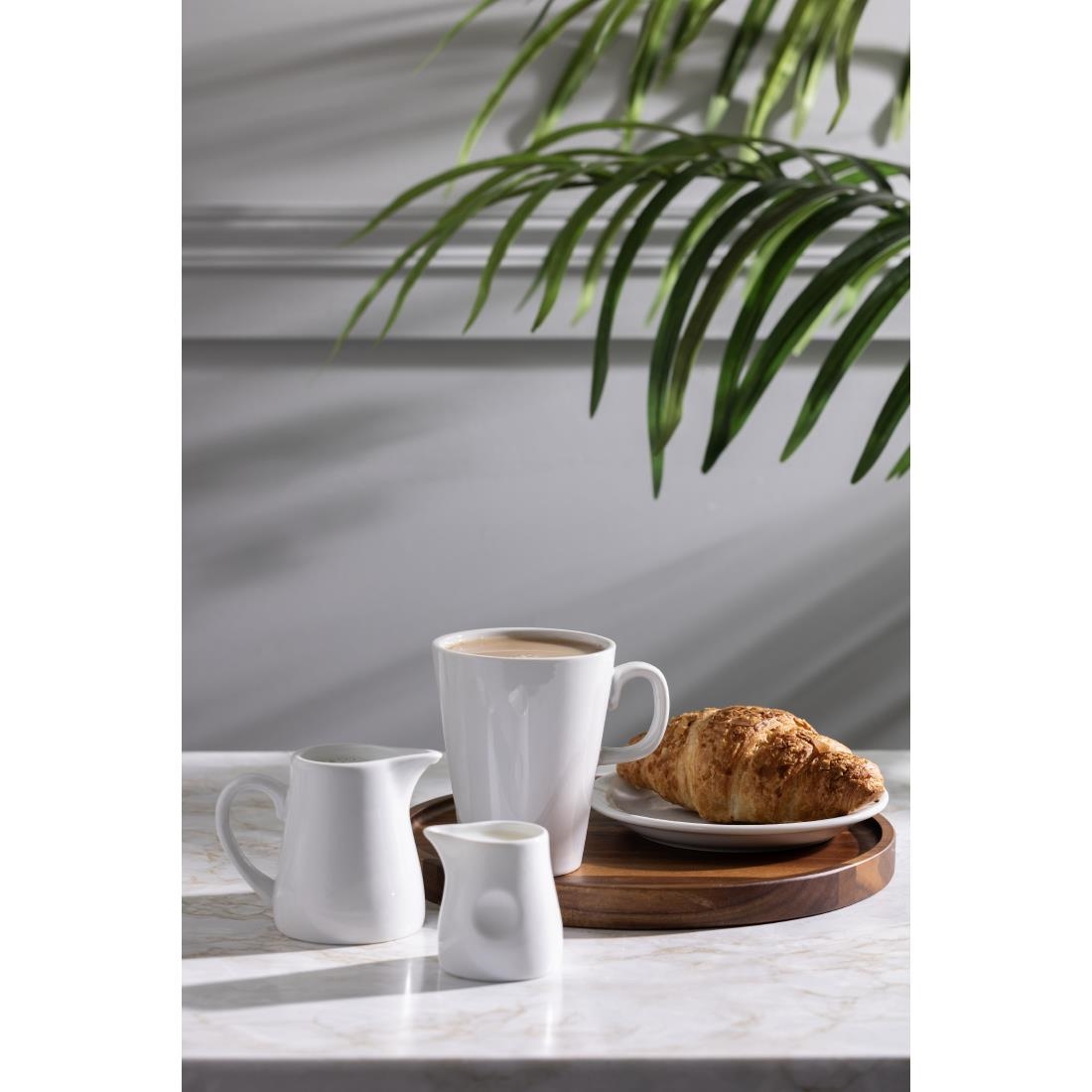 Olympia Whiteware melkkannetjes met handvat 170ml (6 stuks)