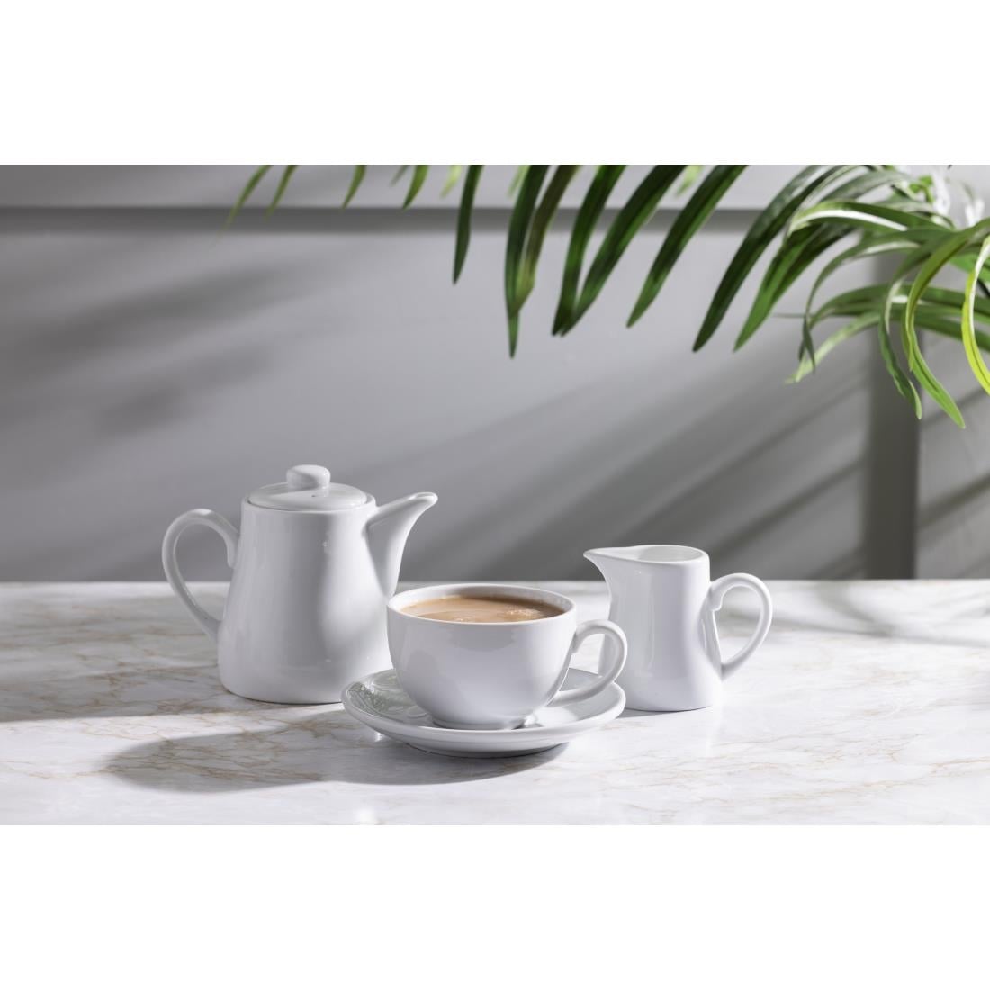 Olympia Whiteware melkkannetjes met handvat 170ml (6 stuks)
