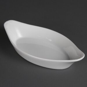 Olympia Whiteware ovale gratineerschalen 25,3x14cm (6 stuks)