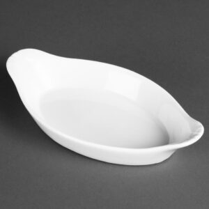 Olympia Whiteware ovale ovenschalen 20,4x11,5cm (6 stuks)