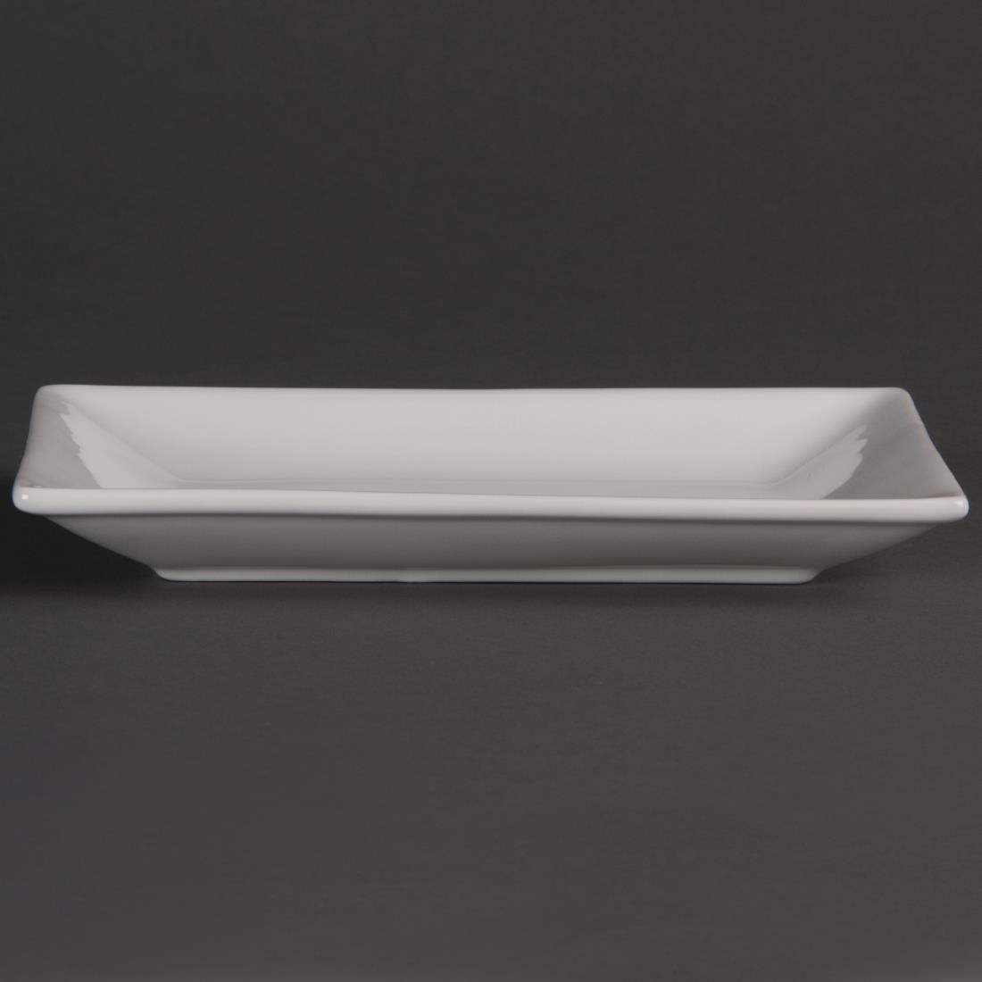 Olympia Whiteware rechthoekige serveerschalen 20x13cm (6 stuks)