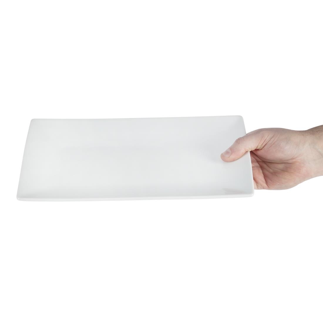 Olympia Whiteware rechthoekige serveerschalen 31x18cm (2 stuks)