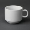 Olympia Whiteware stapelbare theekopjes 200ml (12 stuks)