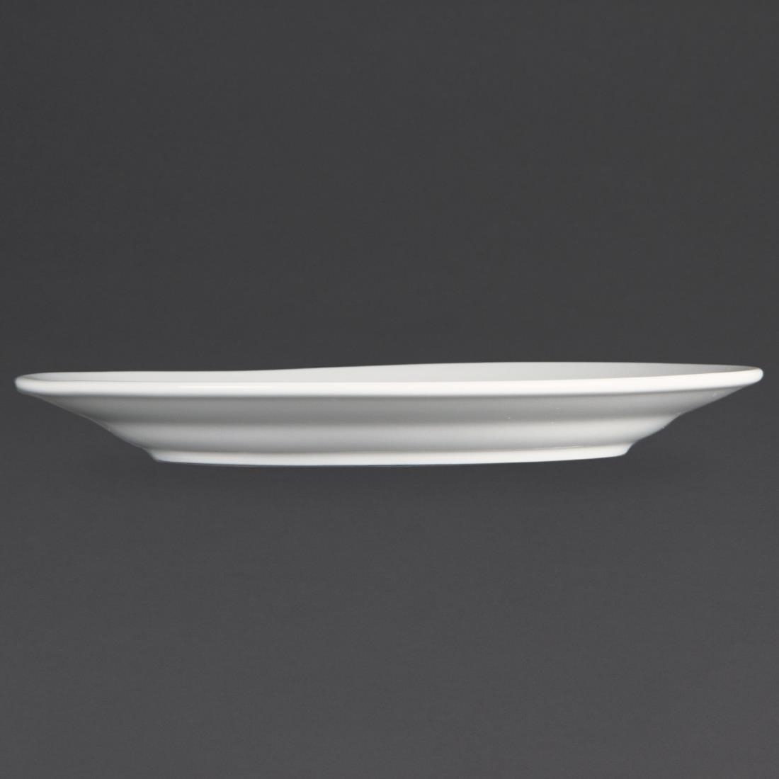 Olympia Whiteware Witte Borden Met Brede Rand 202mm (12 Stuks)