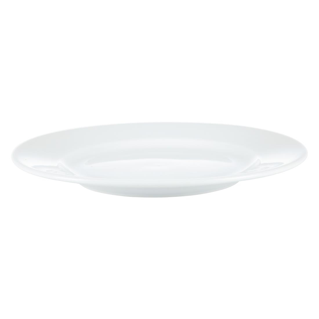 Olympia Whiteware Witte Borden Met Brede Rand 202mm (12 Stuks)