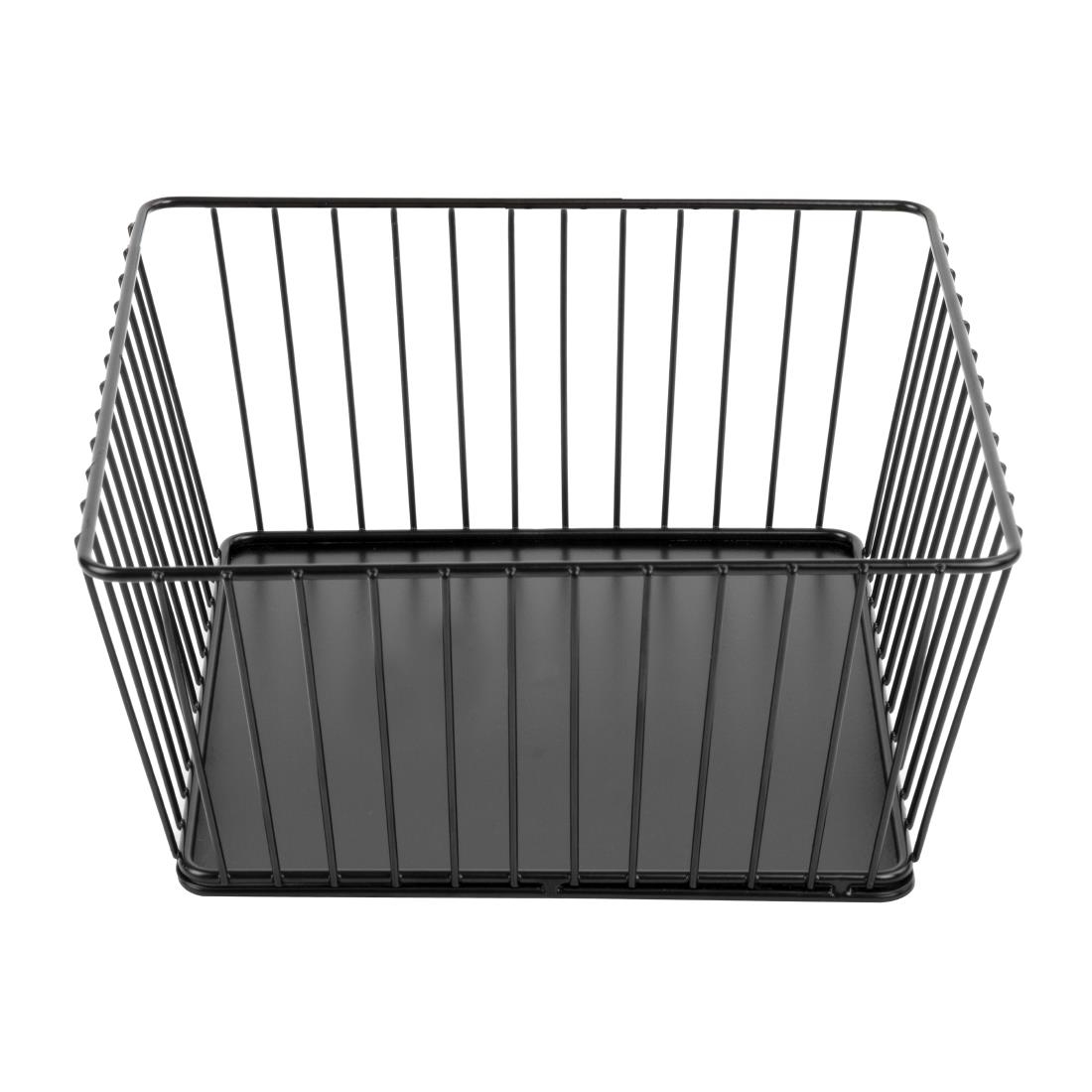 Olympia Wire Voedseldisplay Dienblad Vierkant Zwart - 230x230x100mm