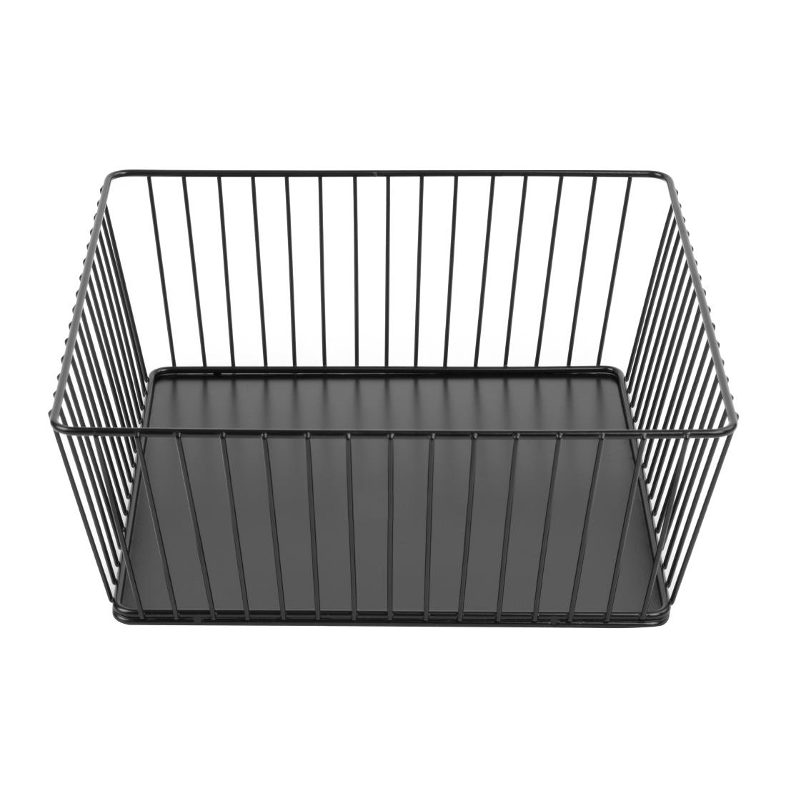 Olympia Wire Voedseldisplay Dienblad Vierkant Zwart - 280x280x100mm