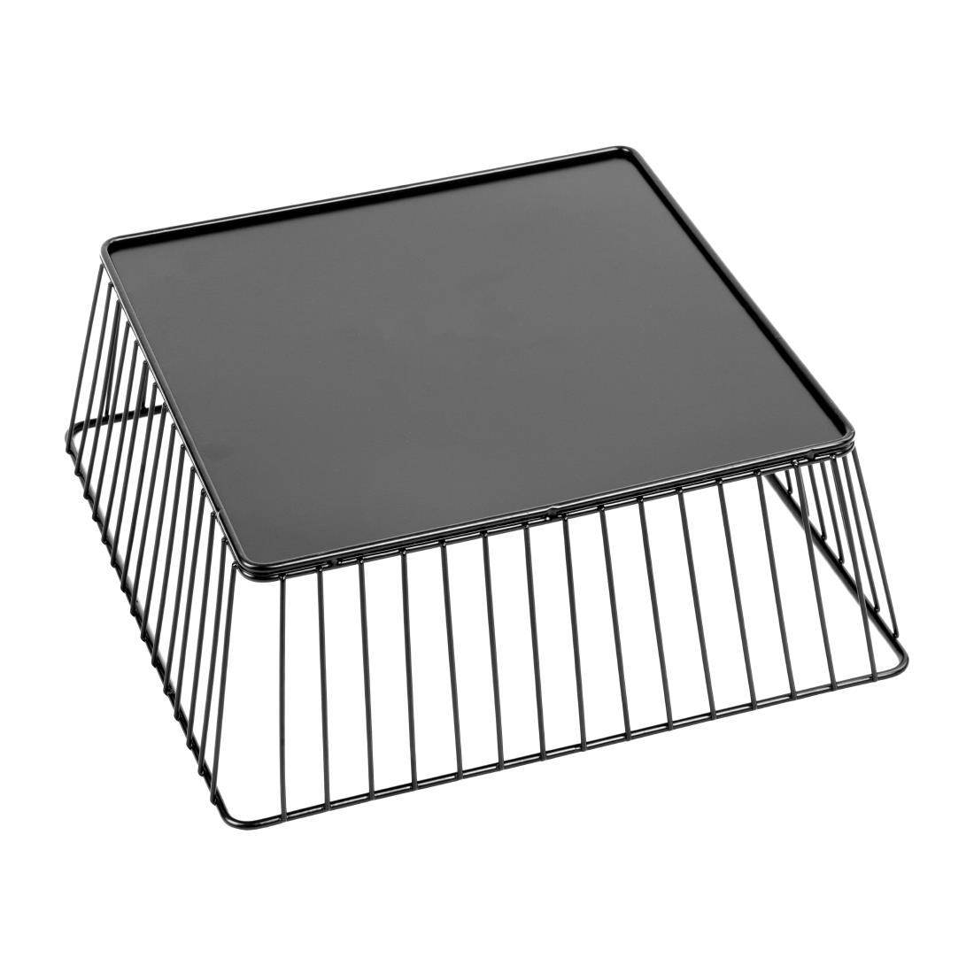 Olympia Wire Voedseldisplay Dienblad Vierkant Zwart - 280x280x100mm