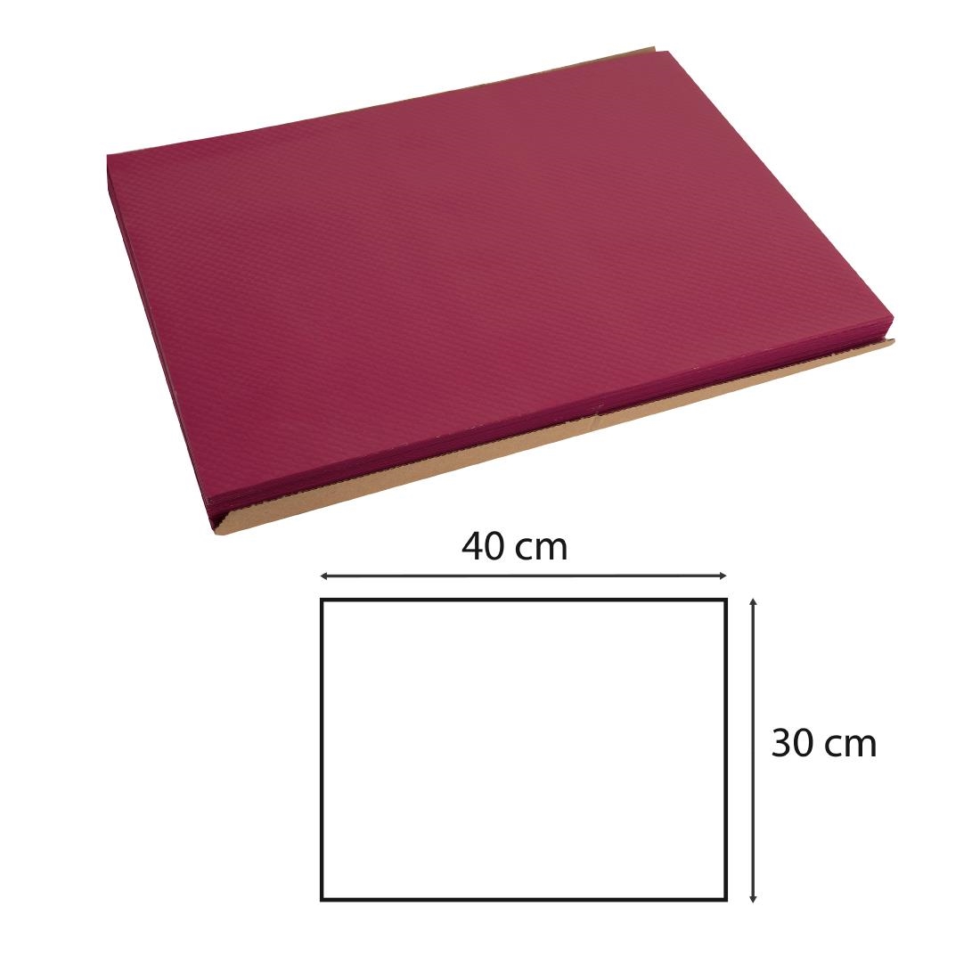Papieren placemat bordeaux (500 stuks)