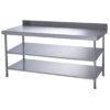 Parry volledig gelaste RVS wandtafel 2 onderplanken 1800x600mm