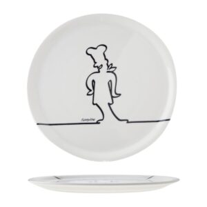Pizza bord 31cm Wit Funnyline Black