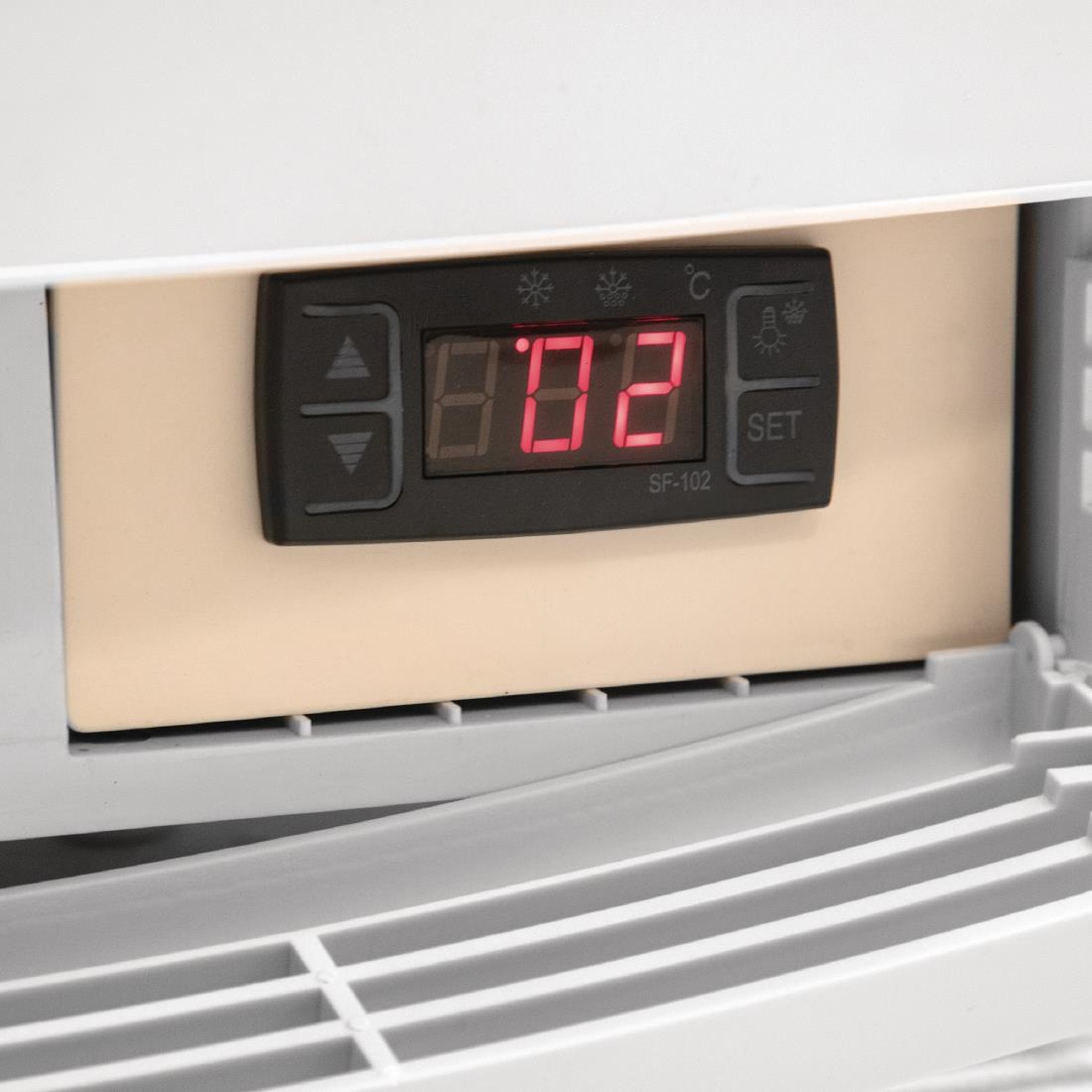 Polar C-Series Energie-Efficiënte Koelkast Met Gebogen Deur Wit 86Ltr
