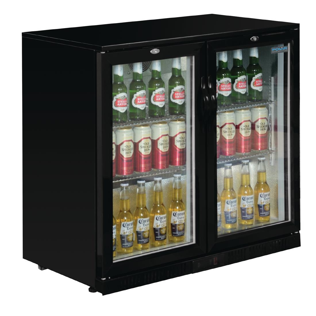 Polar G-serie 2-deurs barkoeling met klapdeuren zwart 208L