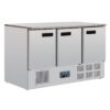 Polar G-serie 3-deurs koelwerkbank met marmeren werkblad 368Ltr