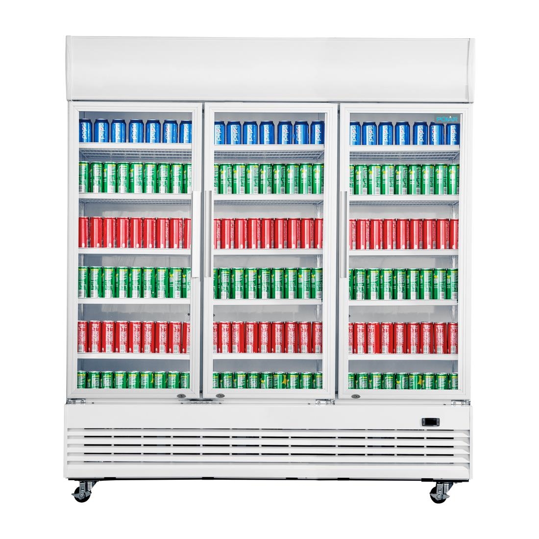 polar g serie driedeurs displaykoeling 1300l Polar G-serie driedeurs displaykoeling 1300L