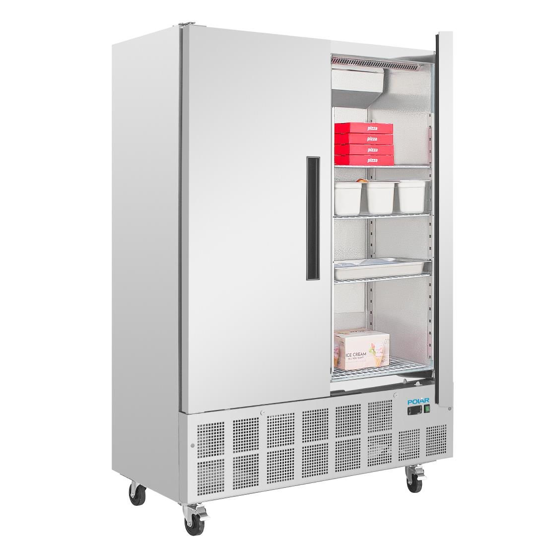 Polar g-serie dubbele deur slanke vriezer 960ltr