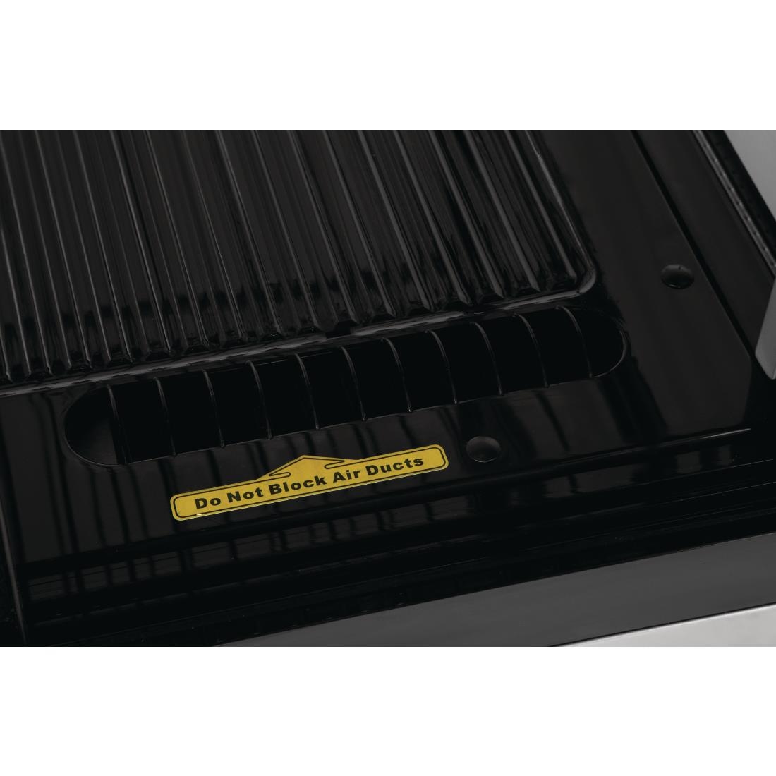 Polar G-Serie Energiezuinige Aanrecht Voedselexpositie Koelkast Zwart 160Ltr