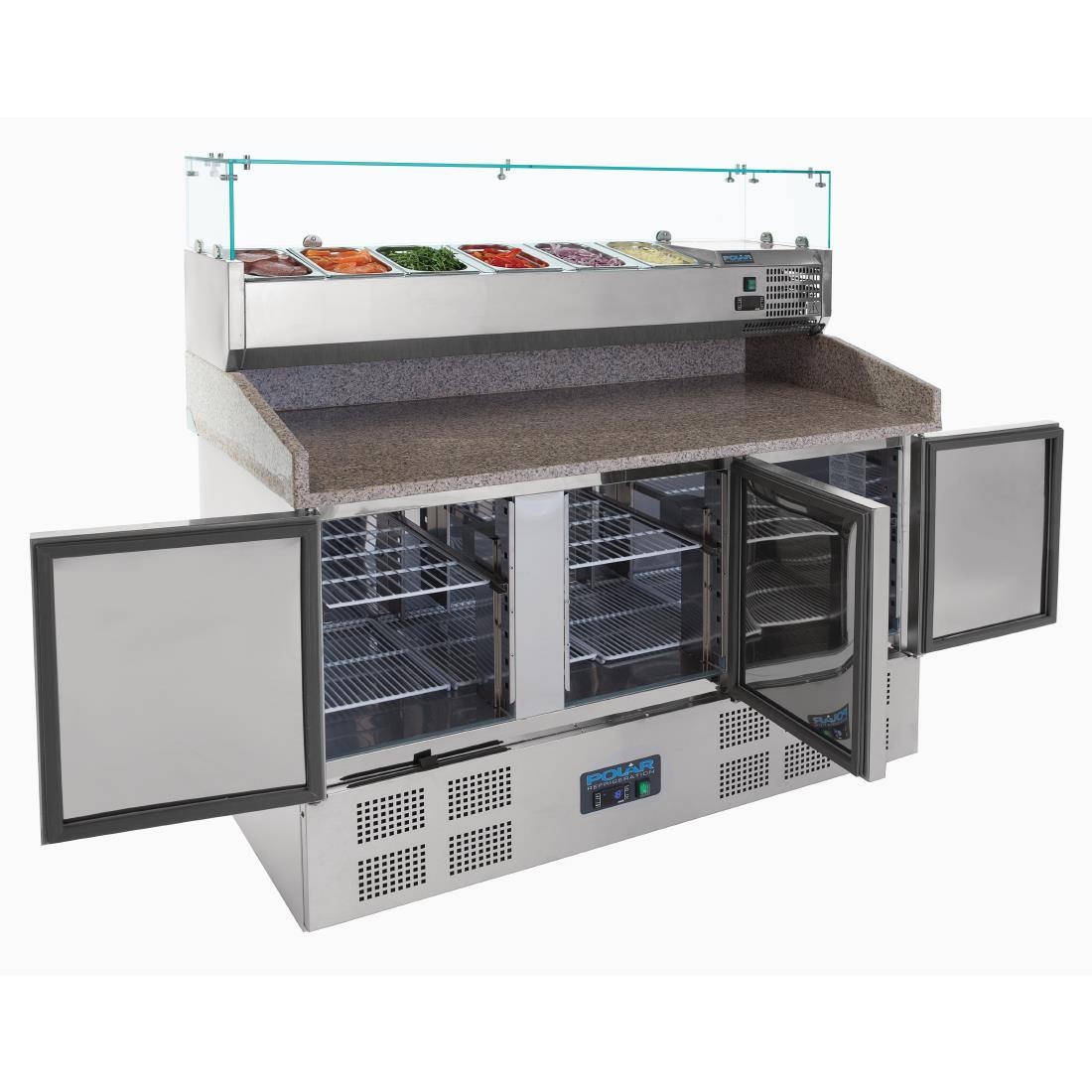 polar g serie gekoelde pizza/sandwich prepareercounter 368l Polar G-serie gekoelde pizza/sandwich prepareercounter 368L
