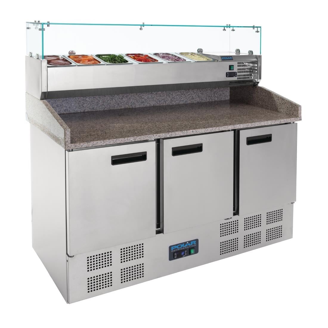 polar g serie gekoelde pizza/sandwich prepareercounter 368l Polar G-serie gekoelde pizza/sandwich prepareercounter 368L