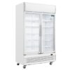 Polar G-serie tweedeurs displaykoeling met lichtbak 950L klapdeuren