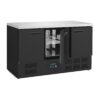 Polar G-Series 3-deurs koelwerkbank zwart 400Ltr