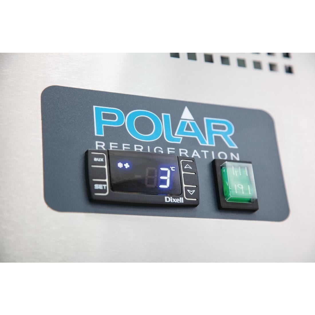 Polar U-Serie Driedubbele Deur Aanrecht Koelkast 417Ltr