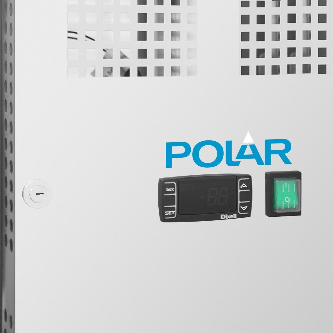 Polar U-Serie Dubbele Deur Pizza Werkbank met Granieten Blad 428Ltr