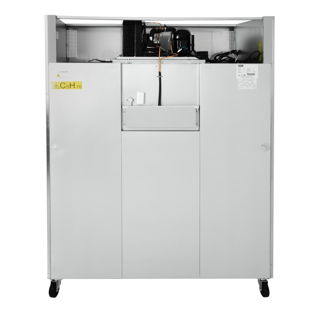 Polar U-serie staande dubbele deur vriezer 1300ltr