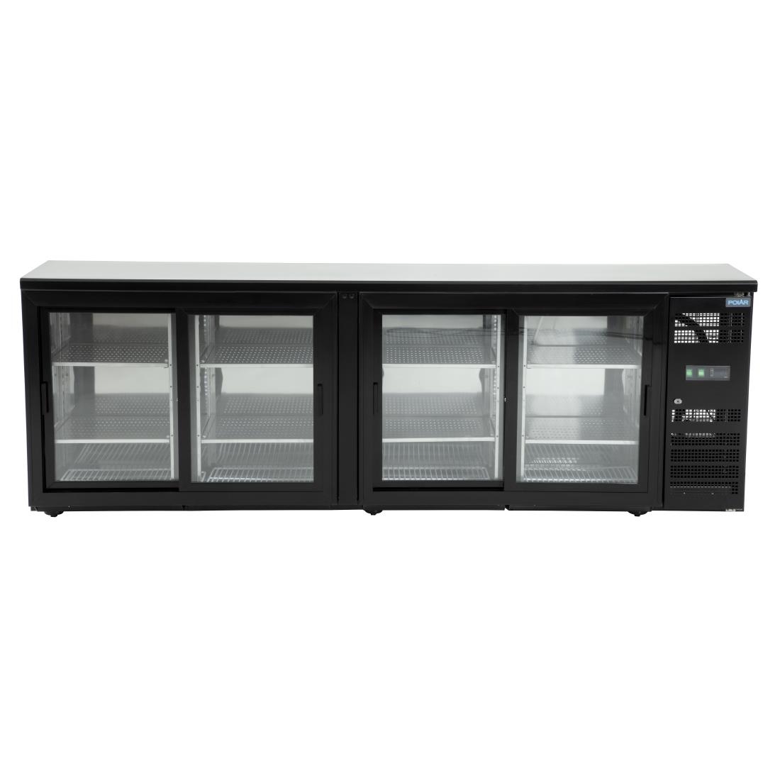 Polar U-serie vier-deurs displaykoeler voor achter de bar