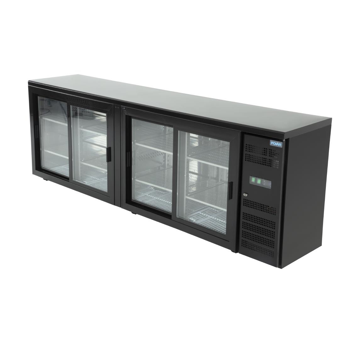 Polar U-serie vier-deurs displaykoeler voor achter de bar