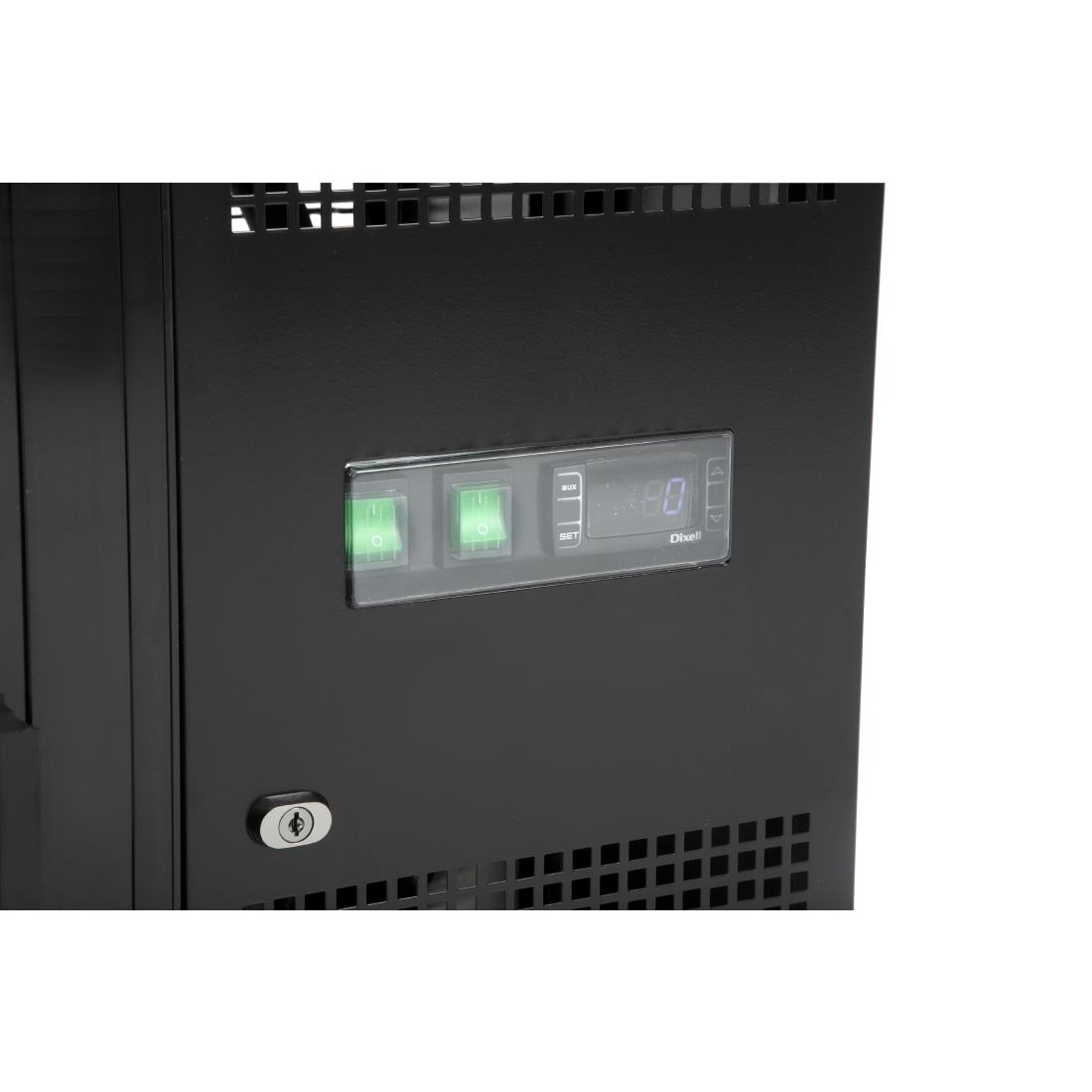 Polar U-serie vier-deurs displaykoeler voor achter de bar