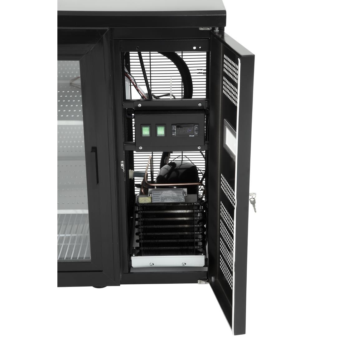 Polar U-serie vier-deurs displaykoeler voor achter de bar