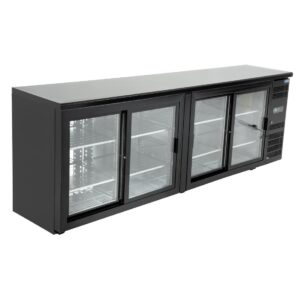 Polar U-serie vier-deurs displaykoeler voor achter de bar