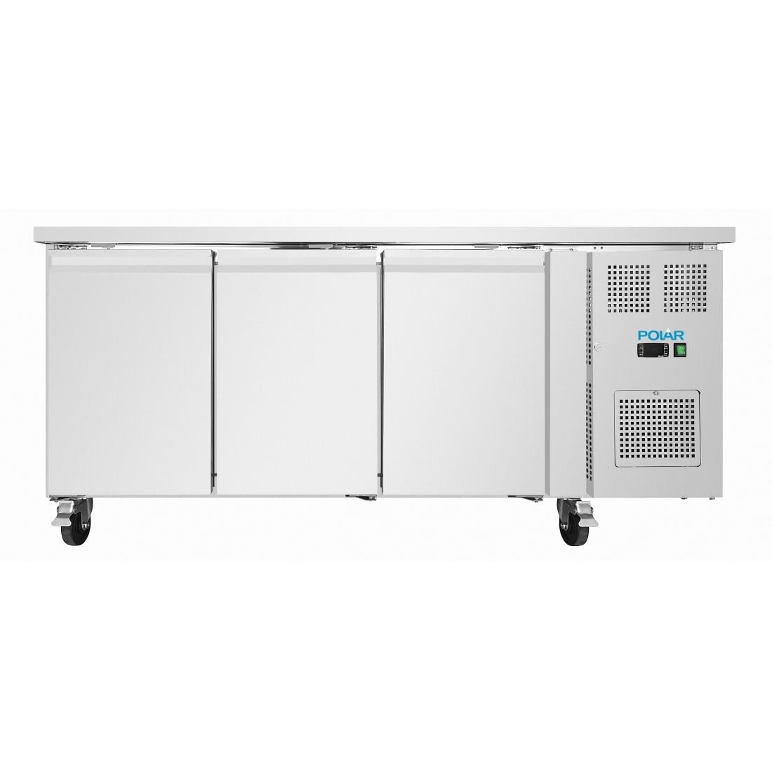 Polar U-Series Drie-deurs smalle koelwerkbank 231Ltr