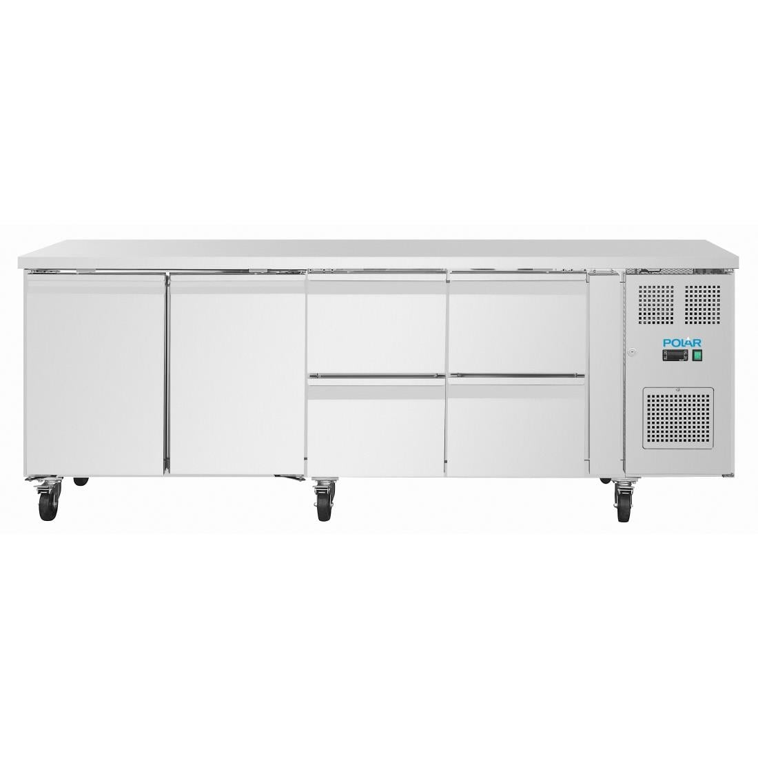 Polar U-Series koelwerkbank 4 lades & 2 deuren