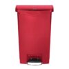 Rubbermaid Slim Jim Front Step pedaalemmer 50Ltr rood