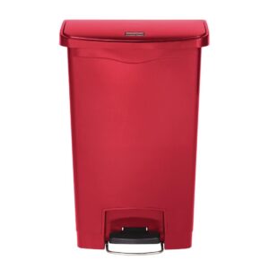 Rubbermaid Slim Jim Front Step pedaalemmer 50Ltr rood