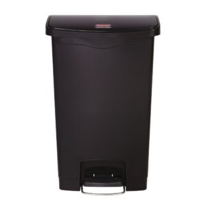 Rubbermaid Slim Jim Front Step pedaalemmer 50Ltr zwart