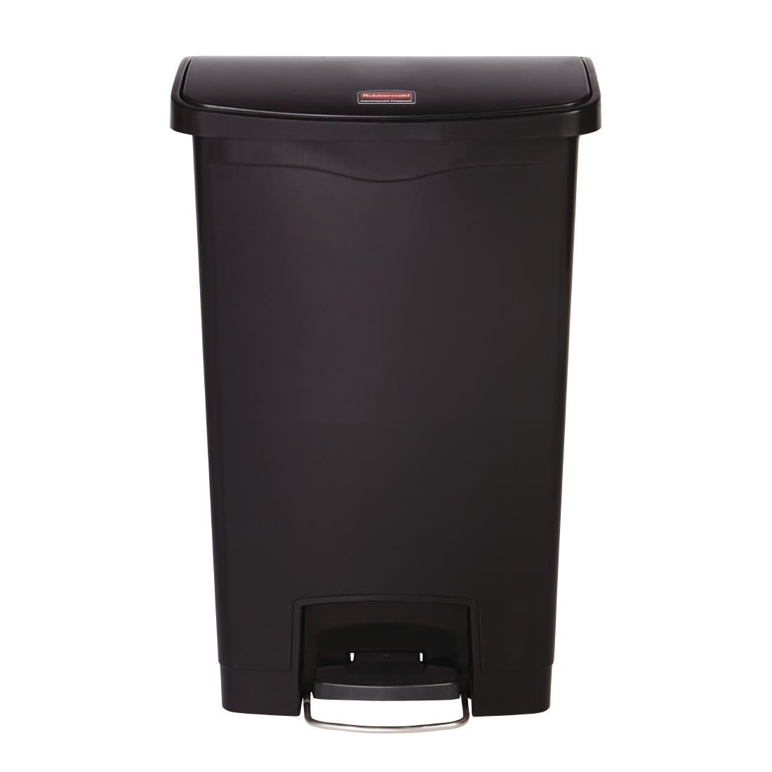 Rubbermaid Slim Jim Front Step pedaalemmer 50Ltr zwart