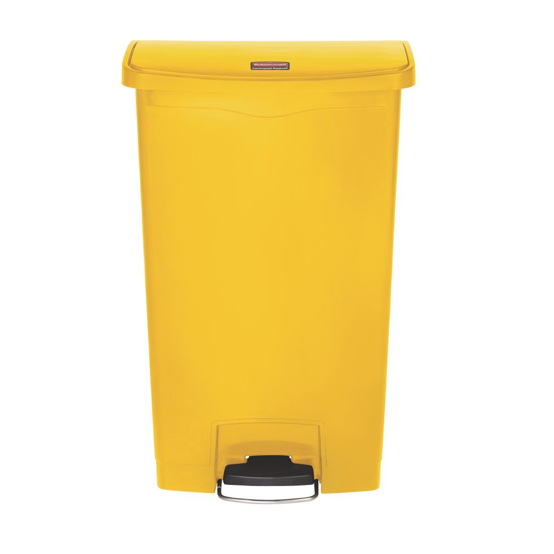 Rubbermaid Slim Jim Front Step pedaalemmer 68Ltr geel